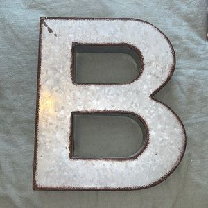 Metal B wall decor